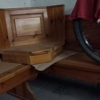 Cassapanca  ad angolo in legno massello