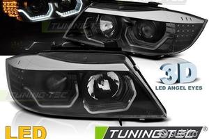 Fari LED Angel Eyes 3D BMW Serie 3 E90 / E91 Neri