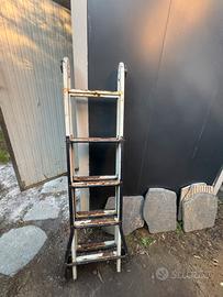 Scala in metallo da 5 gradini