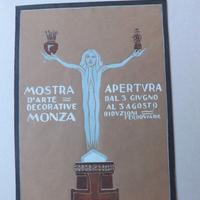 MONZA BOZZETTO ORIGINALE PER CARTOLINA O MANIFESTO