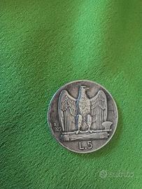 Moneta da 5 Lire 1929
