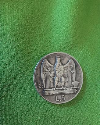 Moneta da 5 Lire 1929