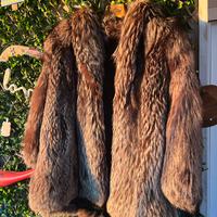 Pelliccia vera di volpe argentata naturale