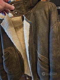 Giubbotto in montone tipo aviatore 