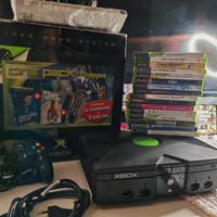 Xbox classic primo modello con giochi e scatola