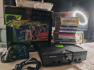 Xbox classic primo modello con giochi e scatola