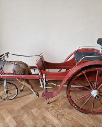 Calesse cavallo giocattolo primi 900 vintage legno