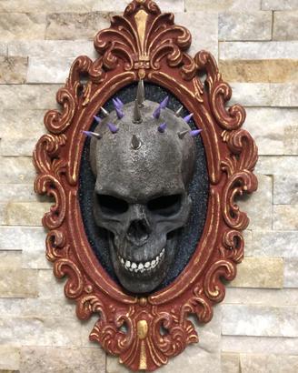 QUADRO SCULTURA STILE GOTICO 44 CM '' SKULL ''