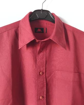 Camicia classica maniche lunghe bordeaux Kappa