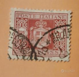 Regno 1934 - stemma con fasci- segnatassa 20 lire