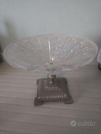 Fruttiera ad alzata in cristallo