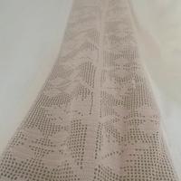 Copriletto in lino antico con ricami