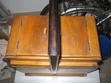 Scatola da cucito grande in legno