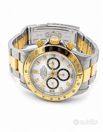 Rolex daytona 16523 bianco diamanti