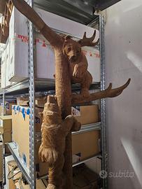 Appendi abiti con orsetti scolpiti