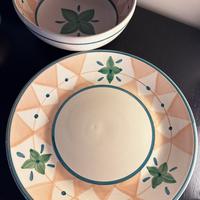 CALECA SERVIZIO PIATTI COMPLETO DIPINTO A MANO