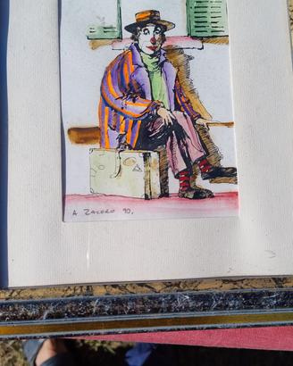 Due acquerelli di Alessandro Zacero del 1990 