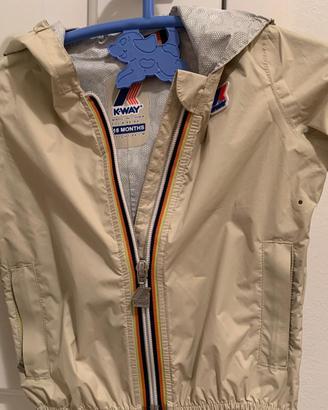 Giubbino impermeabile Kway bambino 18 m