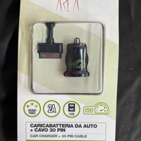 Caricatore auto IPhone4/3/Ipod/Ipad,2 entrate USB