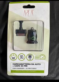 Caricatore auto IPhone4/3/Ipod/Ipad,2 entrate USB