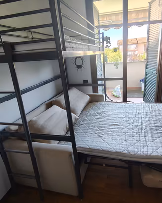 Letto a castello con divano letto