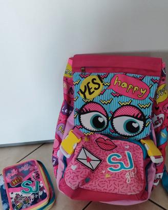 zaino e astuccio scuola bambina Sj