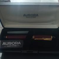 Penna stilografica Aurora B 11 M rossa, nuova