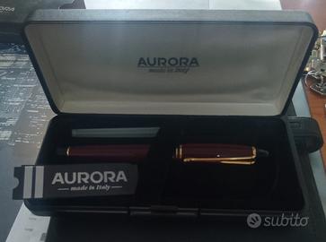 Penna stilografica Aurora B 11 M rossa, nuova