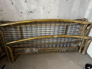 Letto matrimoniale in ottone anni ’80