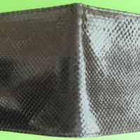 Portafoglio mec uomo pelle nera pitone vintage