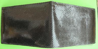 Portafoglio mec uomo pelle nera pitone vintage