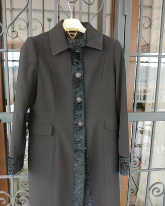 cappotto misto lana tag 46 buono colore nero a dos