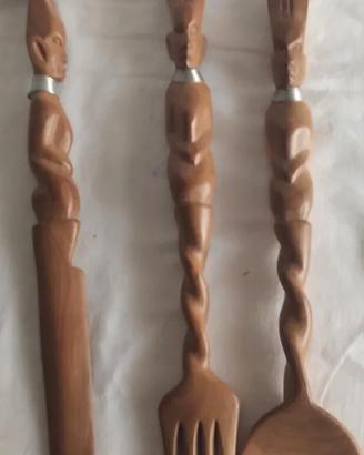 Set 3 mestoli vintage lavorati