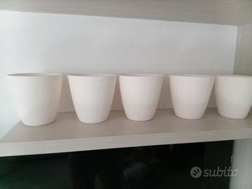 Portavasi 5pezzi Plastica Paglia Bama