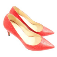 Scarpe in pelle rosse con tacco tg.40