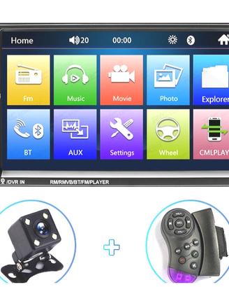 RADIO 2DIN 7" TOUCHSCREEN BLUETOOTH USB SD RETROM