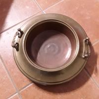 Braciere d'epoca in rame e ottone