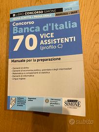 Libro per concorso vice assistente Banca d’Italia