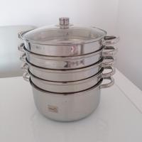 Pentola vapore acciaio inox
5 piani 31,5cm