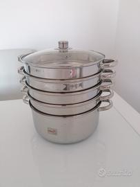 Pentola vapore acciaio inox
5 piani 31,5cm