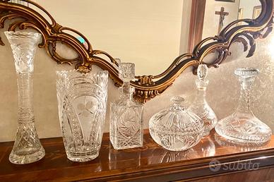SET6pz CRISTALLO (bott.liquori-vasi-decanter-ciot)