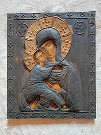 Icona ortodossa bizantina Madonna con Bambino
