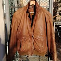 Stewart - Giubbotto in pelle marrone anni '80

