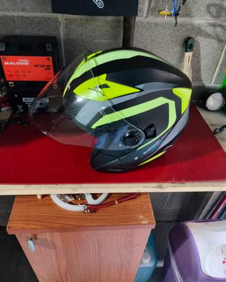 Casco jet Guardian taglia XL (61) nero giallo fluo