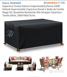Copertura tavolo esterno impermeabile