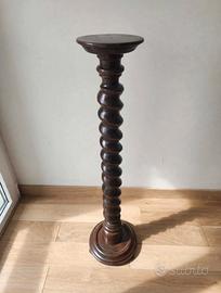 Colonna porta vaso/piantana in legno tornito 
