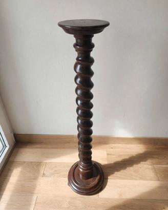 Colonna porta vaso/piantana in legno tornito 