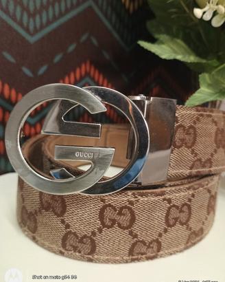 GUCCI Men's Logo Canvas GG Supreme BELT/ Cruise 