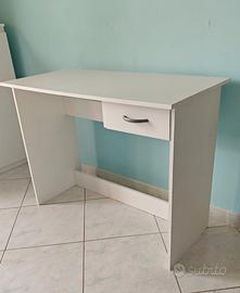 Scrivania ufficio studio cameretta bambini bianca 