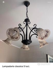Lampadario 5 luci